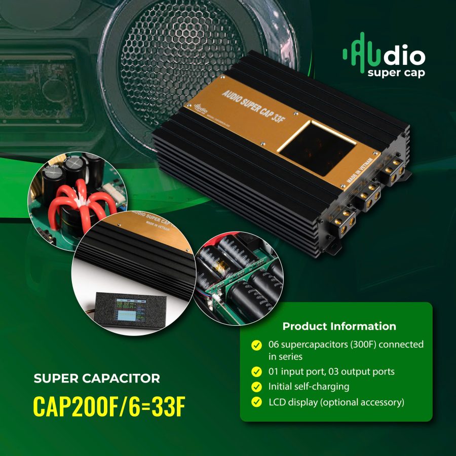 CAP200F/6=33F Super Capacitor – for Car Audio Systems